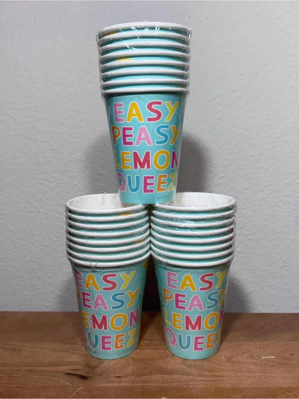 Brand New Easy Peasy Lemon Squeezy Paper Cups